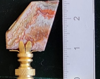 Crazy Lace Agate finial