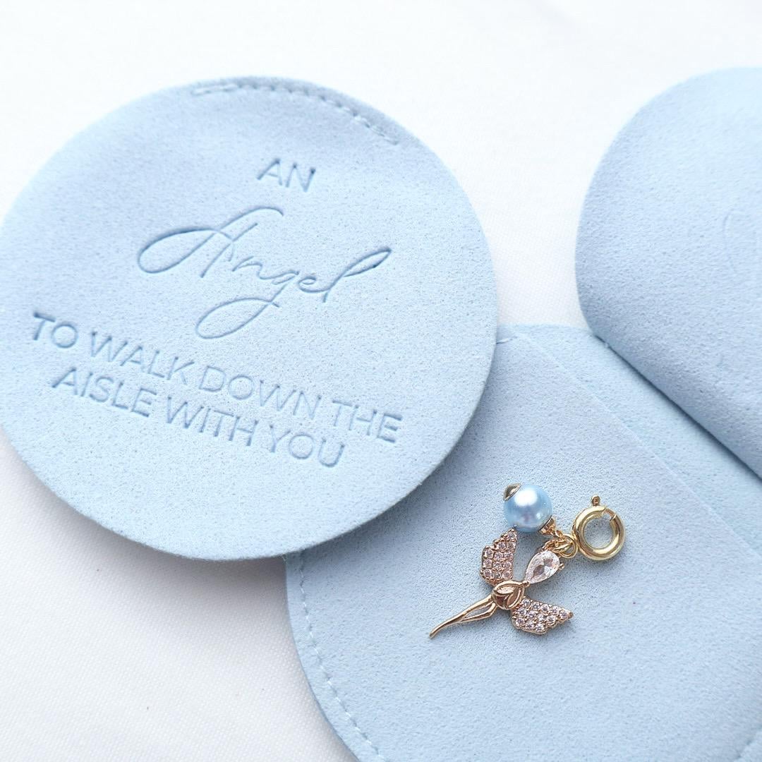 Something Blue Pin Something Blue Angel Pin Wedding Bouquet Charm Memorial Angel Pin for ...