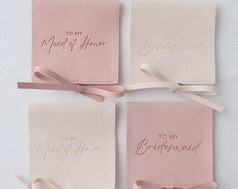 Bridesmaid Proposal Gift Pouch | Wedding Jewelry Presentation