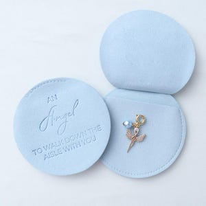 Something blue angel pin wedding bouquet charm memorial angel pin for bride wedding bridal accessory bridal wedding gift for bride