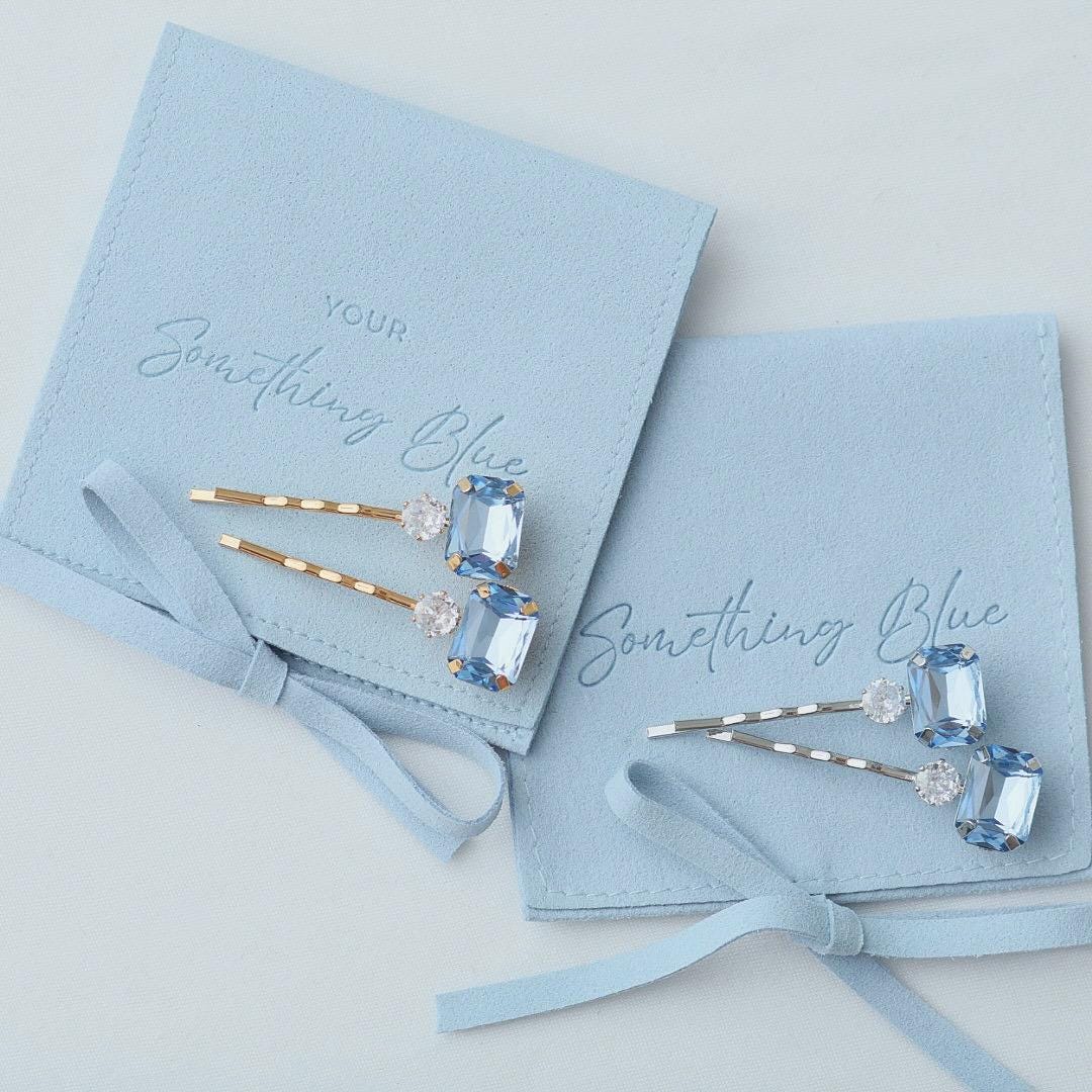 Something Blue Pin Something Blue Hairpins for Bride Bridal Hair Accessory Blue Crystal ...