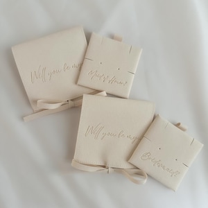 Will you be me Bridesmaid? | Maid of Honor? Proposal Jewelry Pouch. Wedding Party Proposal. Bridesmaid Earrings. Bridesmaid Jewelry