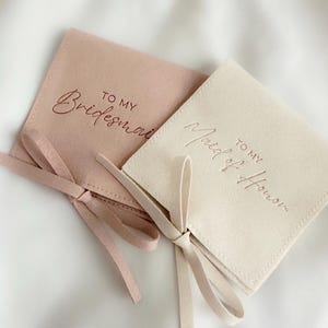 Bridesmaid | Maid of Honor Gift Pouch. Bridal Party Gift Proposal. Bridesmaid Wedding Day Gift. Bridesmaid Earrings. Bridesmaid Jewelry