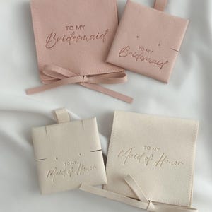 Bridesmaid | Maid of Honor Gift Pouch. Bridal Party Gift Proposal. Bridesmaid Wedding Day Gift. Bridesmaid Earrings. Bridesmaid Jewelry