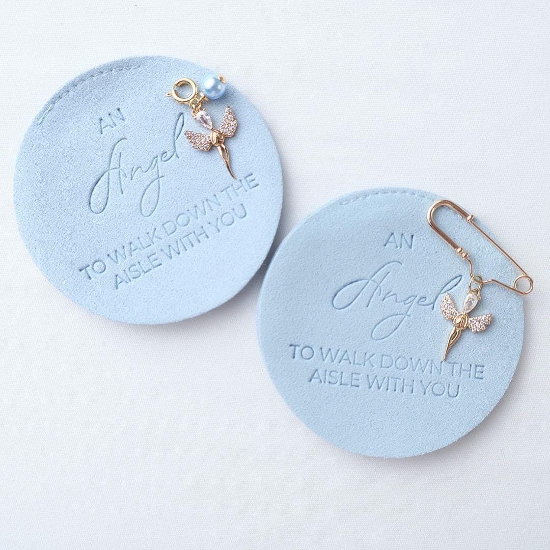 Something Blue Pin Something Blue Angel Pin Wedding Bouquet Charm Memorial Angel Pin for ...