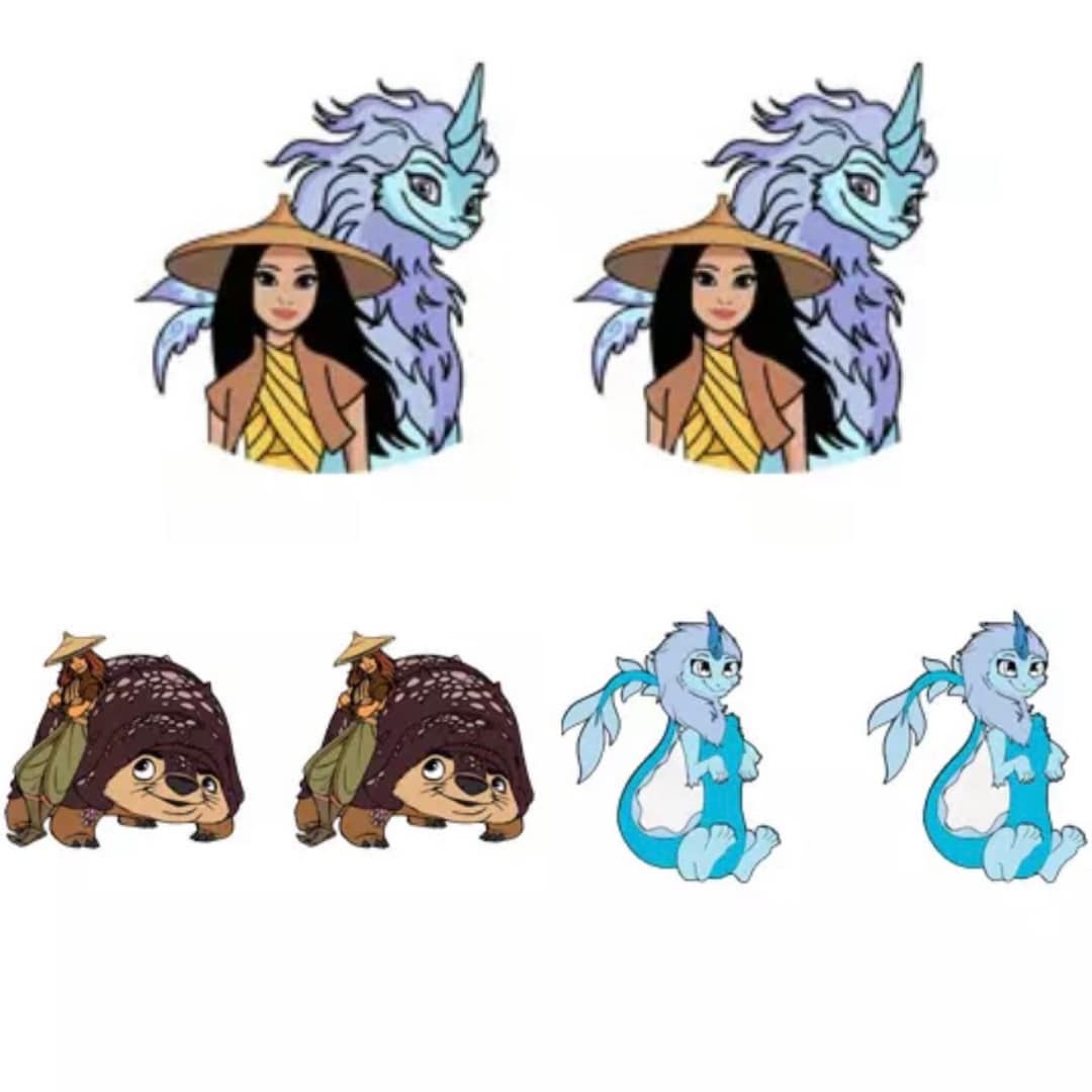Raya and the Last Dragon Character Stud Earrings Trio \ Disney Princess ...