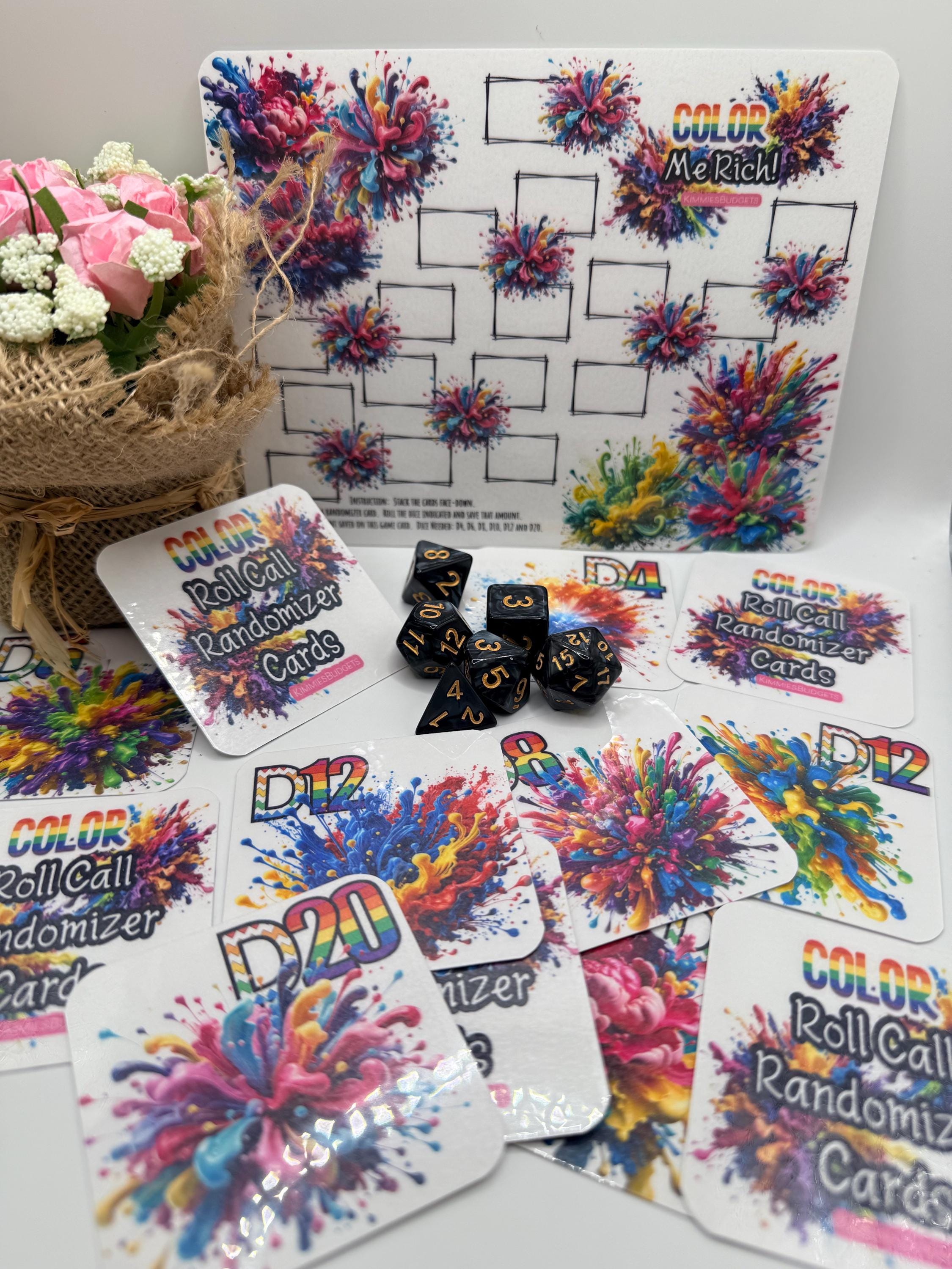 Color Dice Rigger Color Me Rich Roll Call Dice Randomizer Game | 6 Dice Included D4 D6 D8 ...