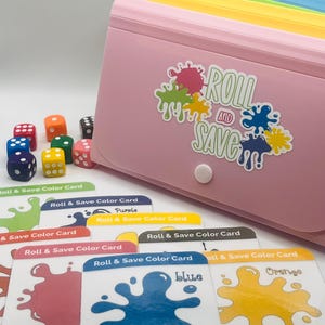 ロール＆セーブ アコーディオン 貯金チャレンジオーガナイザー | 13ポケット拡張フォルダー | A7 A6 A5 チャレンジトラッカー | 複数のカラーオプション