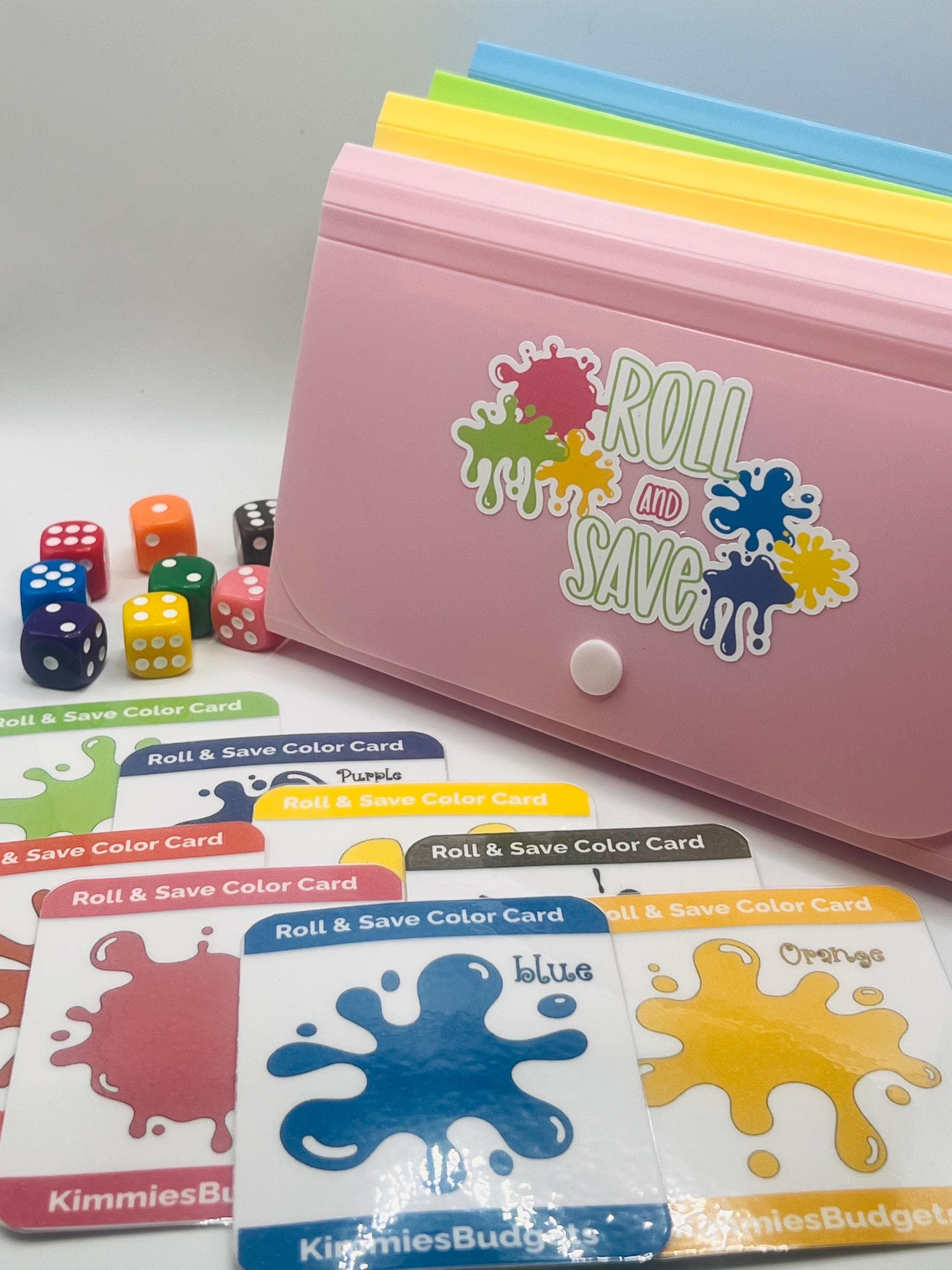 Roll & Save Accordion Savings Challenge Organizer | 13 Pockets Expanding Folder | A7 A6 A5 Challenges Trackers | Multiple Colors Options