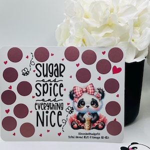 Sugar and Spice Pink Panda Scratch Off | Kras weg en bewaar | Spaaruitdaging | Fysiek item: