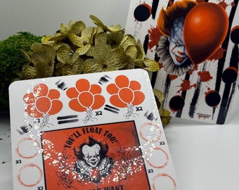 Movie Night - Scary Movies Scratch Offs | Single or Bundle | Savings Challenges & Games | Freddie Jason Pennywise Chucky | Physical Product
