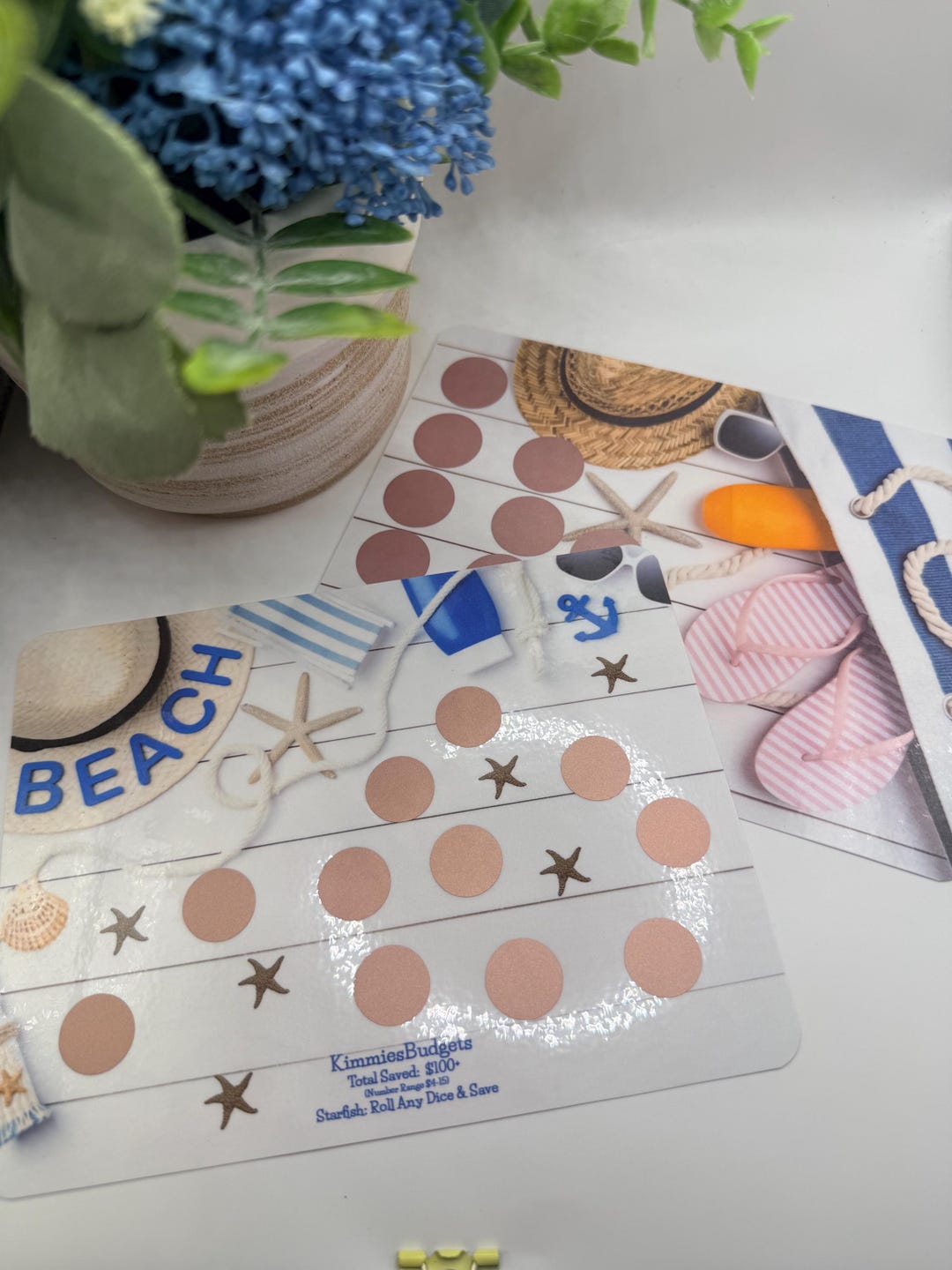 Beach Nautical Themed Scratch off Savings Challenges| Scratch and Save ...