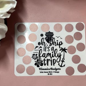 Oh Ship Its A Family Trip Scratch Off / 100+ Scratch Off and Save / Desafío de ahorro / Artículo físico / Ahorros misteriosos / Artículo físico