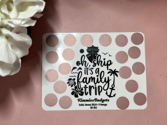 Oh Ship Its A Family Trip Scratch Off | 100+ Scratch Off and Save | Savings Challenge | Physical Item | Mystery Savings | Physical Item