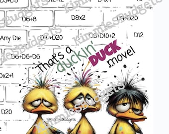 That's a Duckin Duck Move | Extreem spaarspel met dobbelstenen | Spaaruitdaging | Volledig formaat en A5 | Directe digitale download