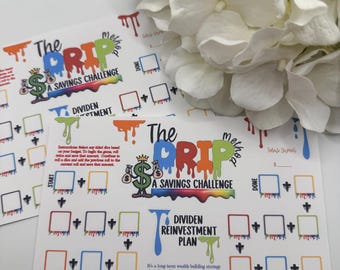 The D.R.I.P. Method Investment Savings Challenge Game | Dividend ReInvestment Plan | Learn & Save | Game Board | Instant Download