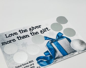 Love the Giver | Holiday | Birthday Saving Challenge | Scratch Off | Dollar Range 5, 10, 15 | Scratch and Save