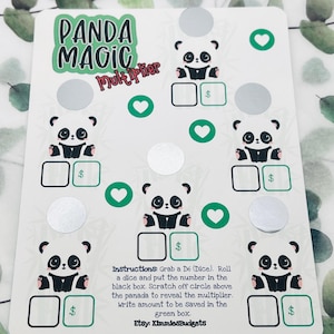 Panda Magic Multiplier / Gioco di risparmio Scratch & Multiply / Prodotto fisico
