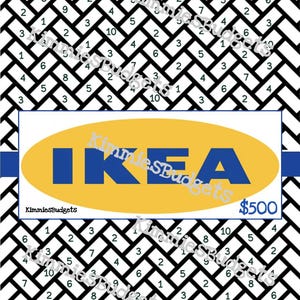 I.K.E.A. Spaaruitdaging | Uitdaging 500 winkelbesparingen | Volledige grootte | Dashboards inbegrepen | A5 | Directe digitale download