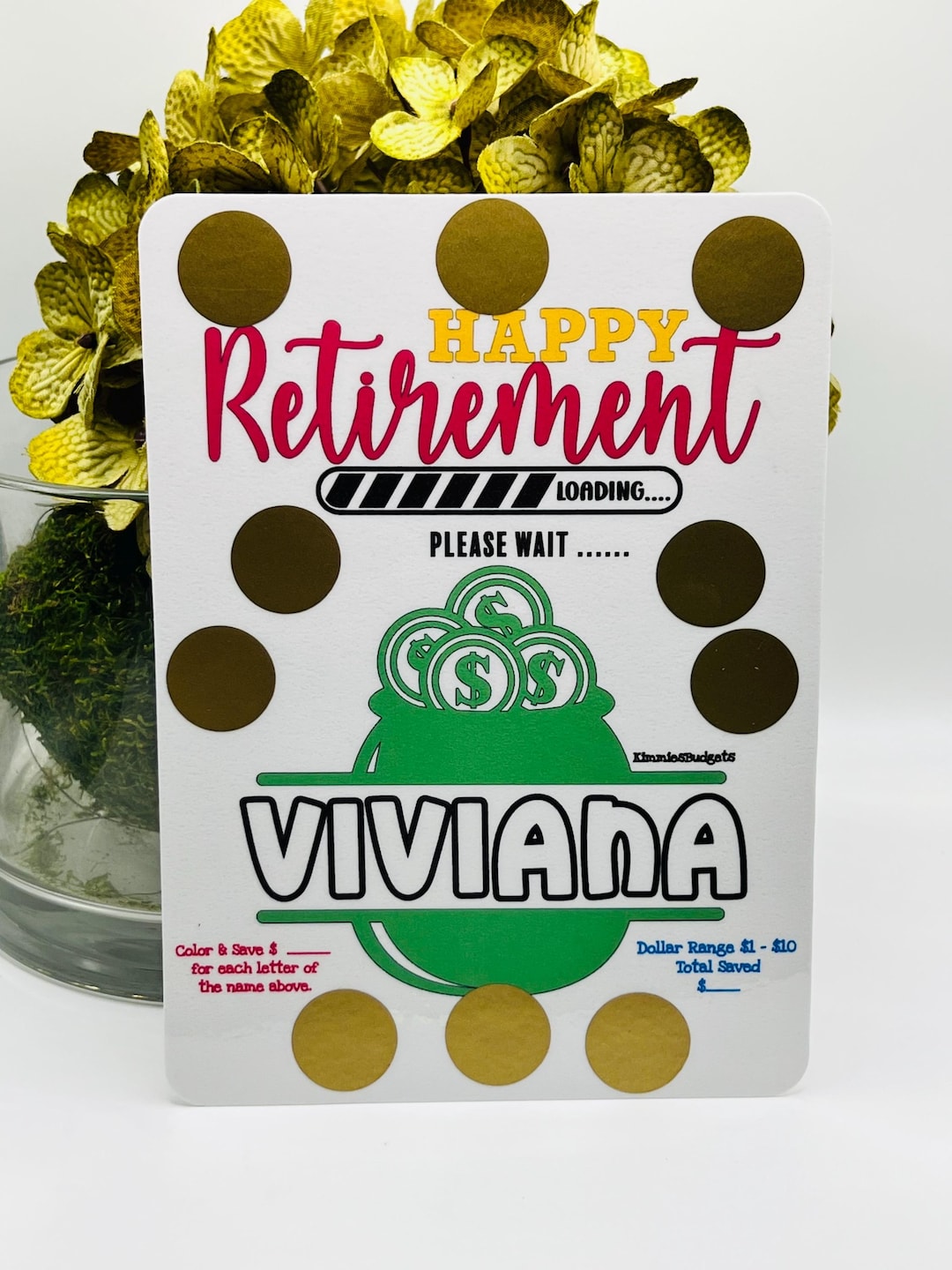 Retirement Loading | Personalized Savings Challenge Color and Save ...