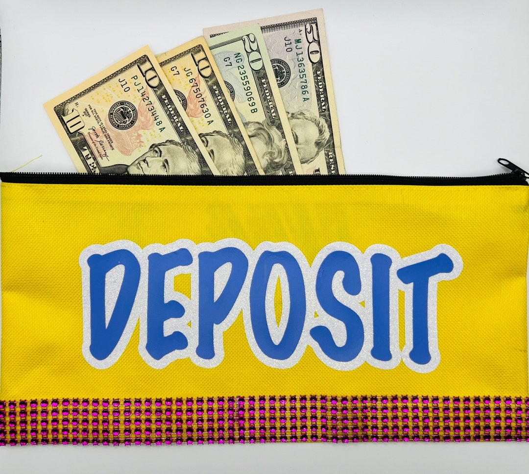 Money Deposit Bags Decorated Money Bags Cash Deposit Bag Etsy
