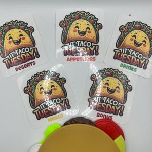 Pacchetto di estensione FISICO ** Taco Tuesday Meal Planning Savings Challenge Box / 17 carte gioco aggiuntive / 3 Tracker
