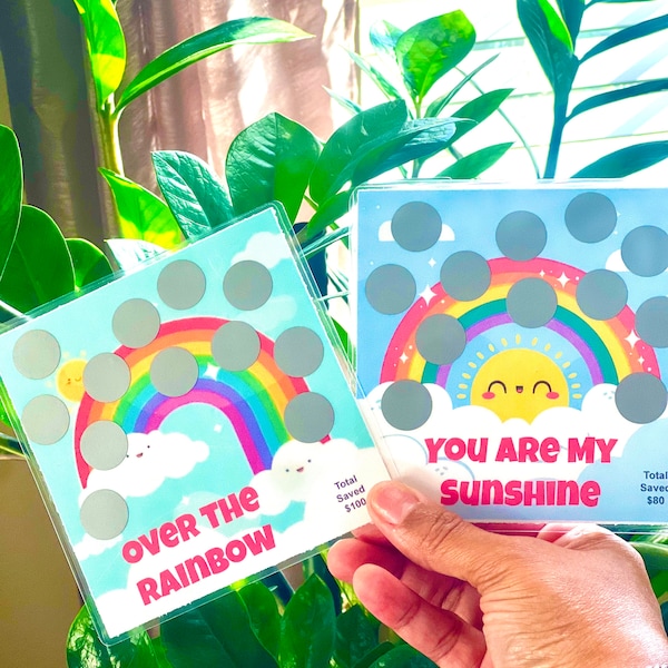 Scratch Off Savings Challenge | Rainbows & Sunshine | Scratch Off and Save | Over the Rainbow | You Are My Sunshine