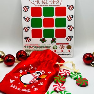 Candy Cane Tic Tac Twist / Prendi e risparmia / Sfida di risparmio per le vacanze di Natale / Gratta e vinci / Importi bassi in dollari / Prodotto fisico