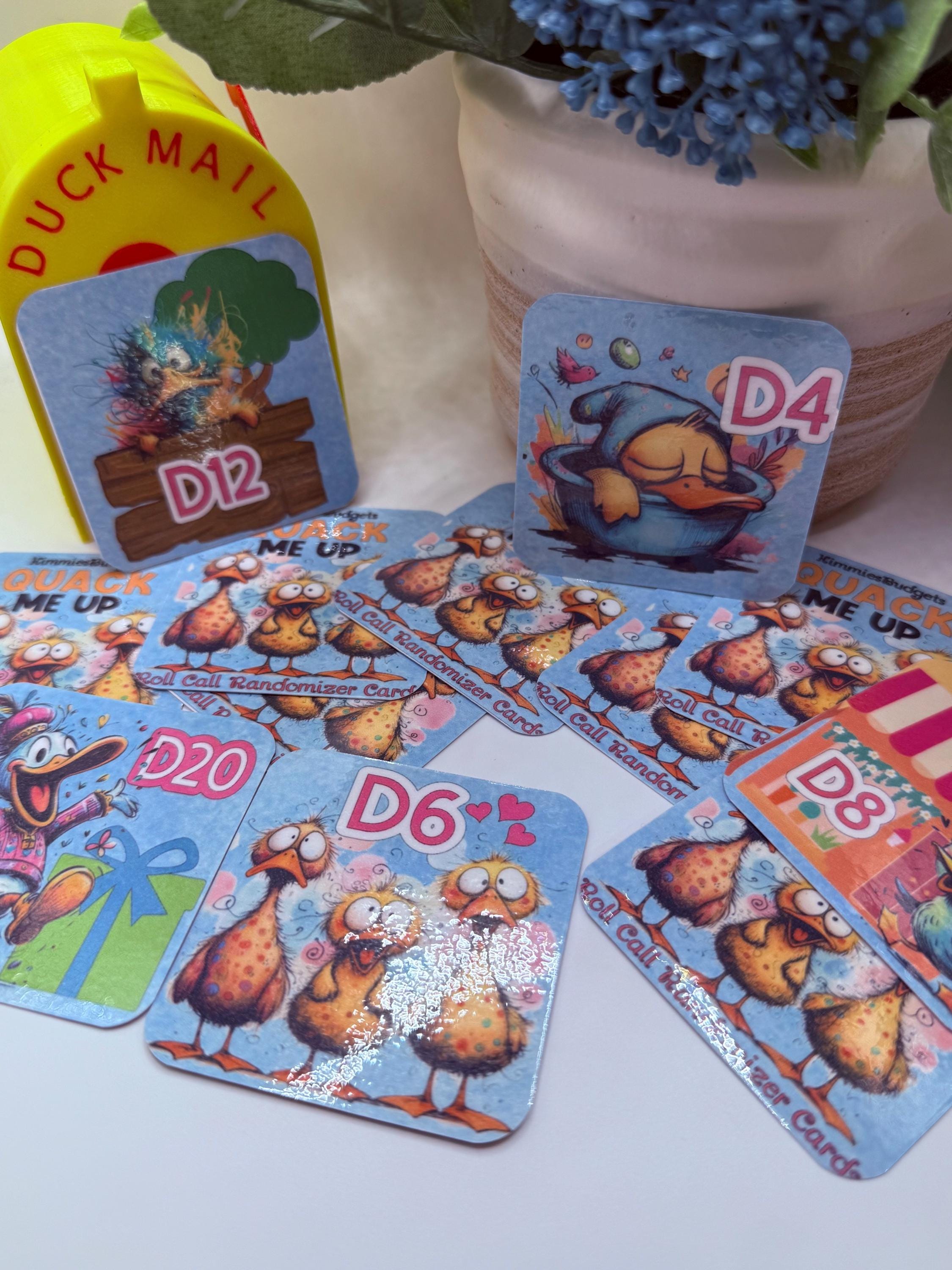 Duck Roll Call Dice Randomizer Game | 6 Dice Included D4 D6 D8 D10 D12 ...