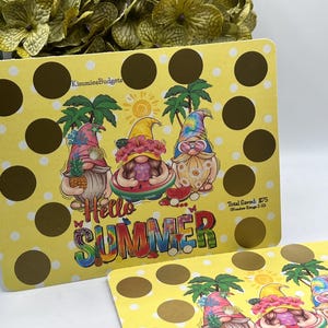 Gnome Hallo Zomerbesparingsuitdaging| Bespaar 75 | Spaaruitdaging afkrabben | Fysiek product: