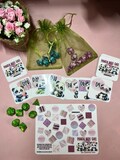 Panda Roll Call Dice Randomizer Game | 6 Dice Included | D4 D6 D8 D10 D12 D20 | 12 Dice Randomizer Cards | Game Board | Physical Product