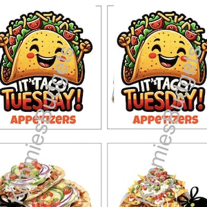 Boîte défi économique pour la planification des repas du mardi Taco | Jeu d'épargne | 24 cartes de jeu | 4 traceurs | Téléchargement instantané du PDF