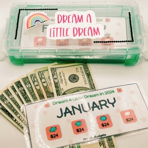 Dream A Little Dream / Scatola sfida risparmio / Cash Stuffing / Viola, blu, rosa disponibili