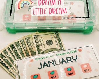 Dream A Little Dream | Monthly Savings Challenge Box Set | Cash Stuffing | Purple, Blue, Pink Available