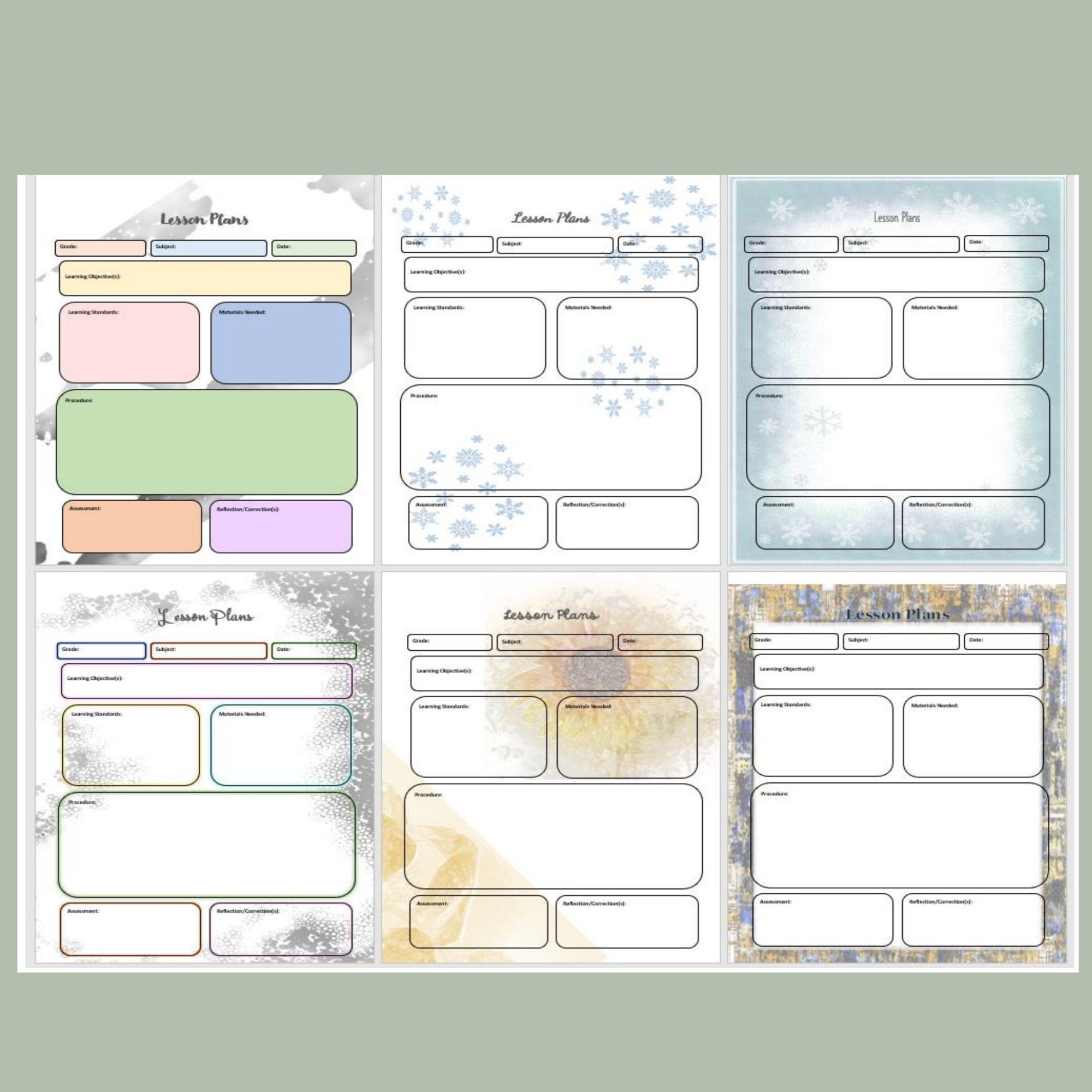 Lesson Plan Templates - Etsy
