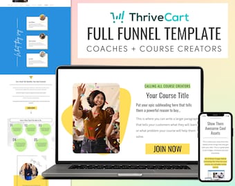 ThriveCart CURSUS EXPERT Verkooppaginasjabloon Tripwire-kassatrechter