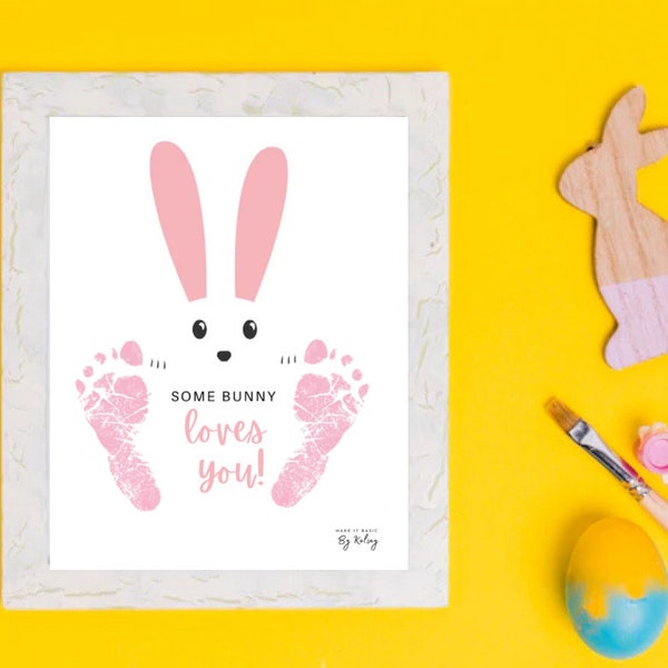 Printable Easter Handpaint Art/Digital Download/Easter activity/daycare activity/gift/mothers day/Easter Bunny/keepsake/children’s art