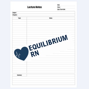 Blank Cornell Lecture Note Template