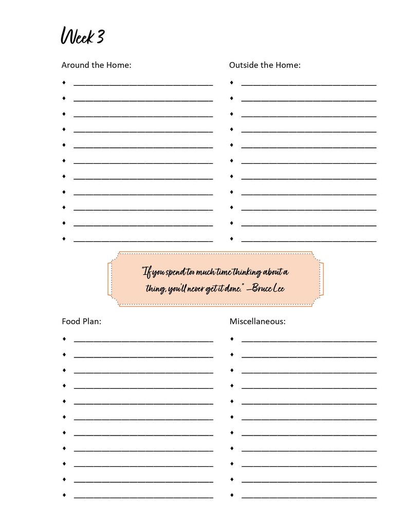 Printable to Do List With Inspirational Quotes - Etsy