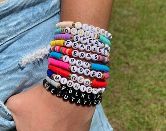 Pulseras de amistad Taylor Swift / Pulseras de gira Eras, pulseras Swiftie, conjunto de pulseras de 11 piezas, pulseras comerciales de gira Eras, Taylor Swift