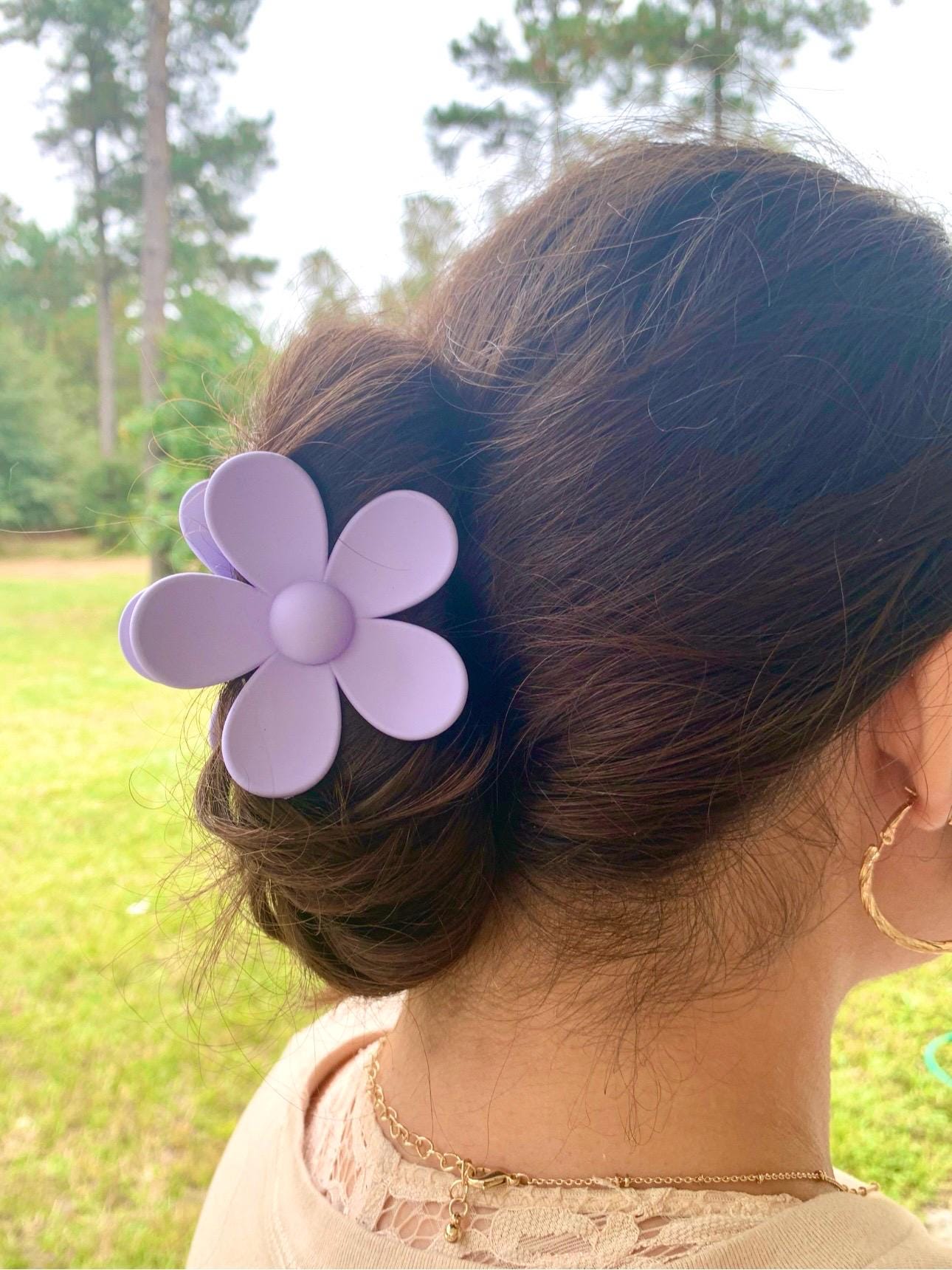 Fermaglio Per Capelli Grande In Acetato Di Cotone Lavanda - Alma, Infrangibile E Sostenibile - 3