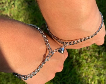 Pulseras magnéticas de amistad/parejas/dijes magnéticos, pulseras de amistad, pulseras de relación, regalo para novio, regalo para novia