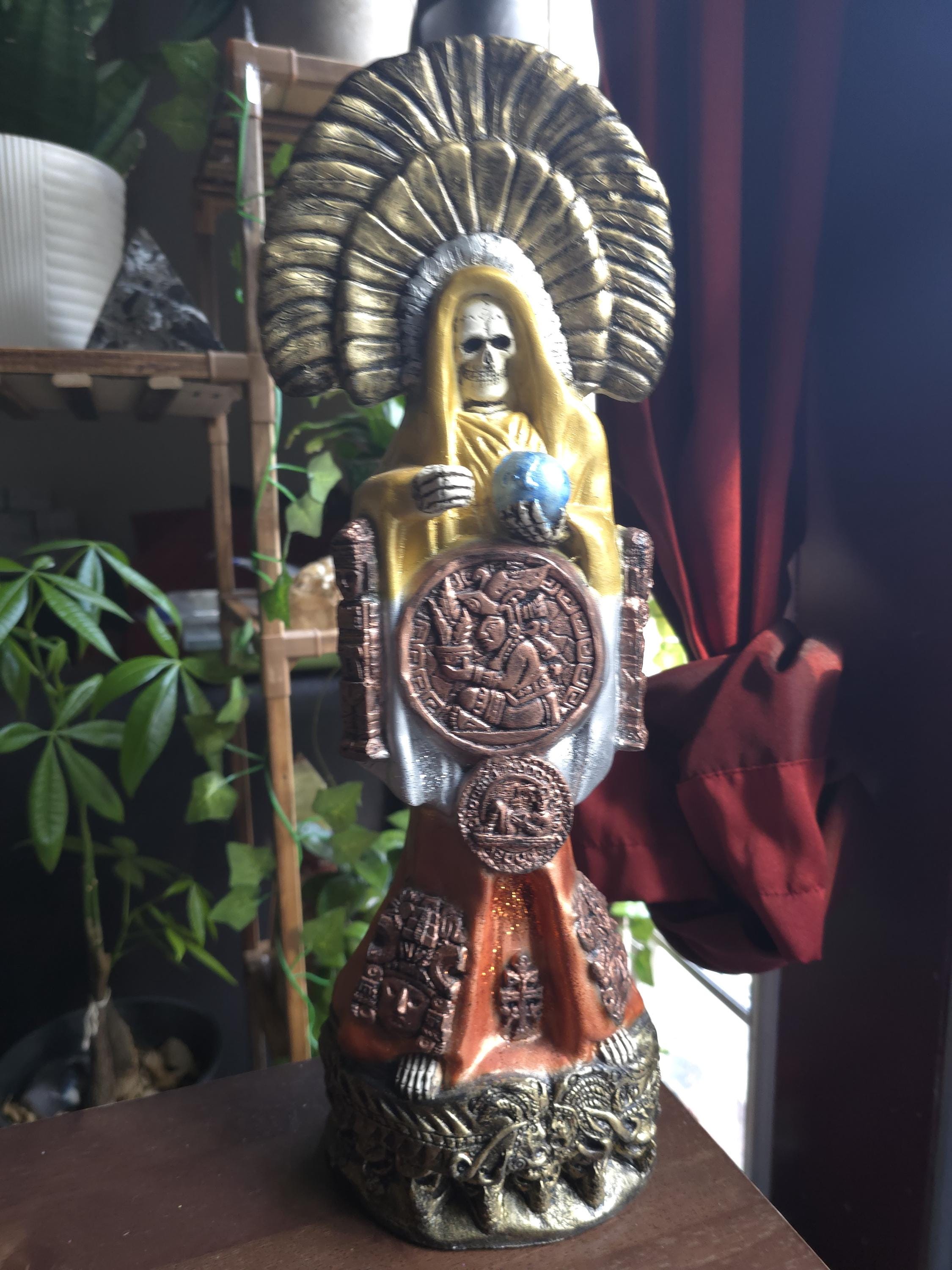 Santa Muerte Statue Azteca 16” Tall All 3 Different Colors and Styles ...