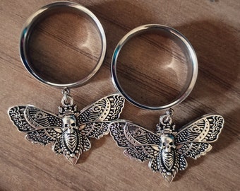 Death Moth dangle plugs dangle gauges