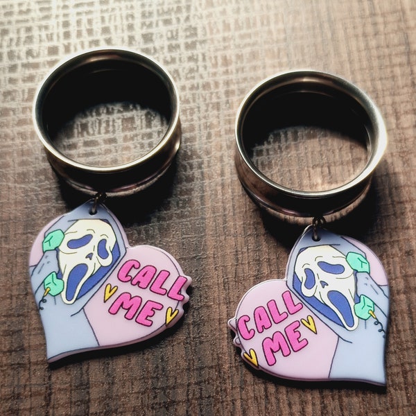 Call me Horror Valentine's Day gauges dangle plugs