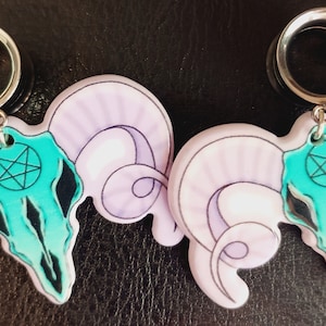 Pastel goth gauge dangles