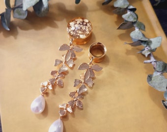 Jauges florales pendantes pendantes pour une occasion spéciale de mariage