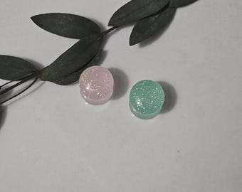 8 MM - 50 MM Mismatched Glitzer Paar Plugs Messtunnel