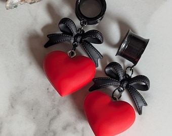 Kawaii Heart Dangle Gauges dangle plugs