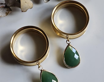 Jade crystal dangle plugs dangle gauges